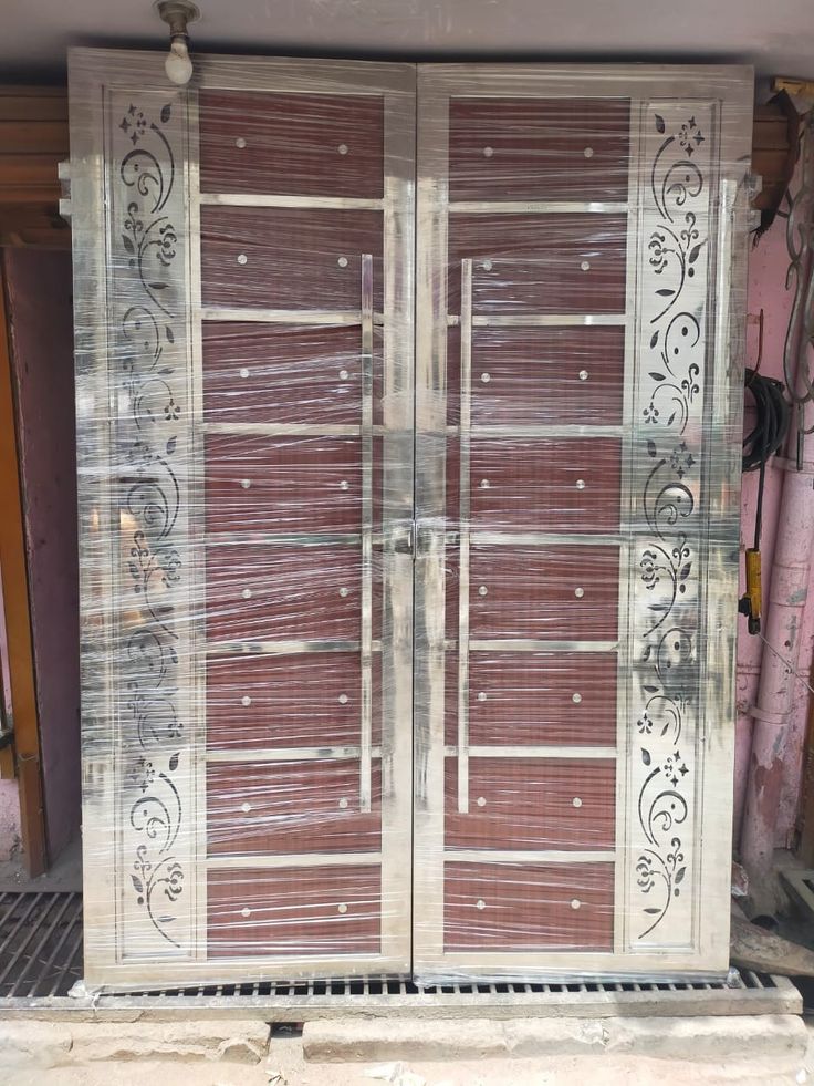 Steel double door